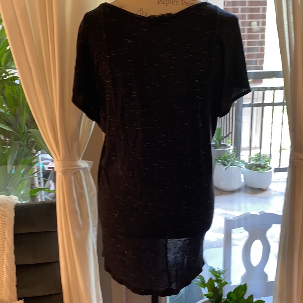 Forever 21 XXI long shortsleeve cozy casual loose fitting shirt black Medium​ - Picture 2 of 6